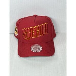 Mitchell & Ness Houston Rockets NBA Upside Down Snapback HWC Hat Cap Red - OSFA